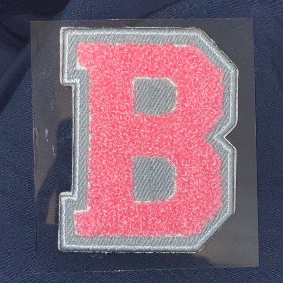 Stoney Clover Lane Accessories - NWT Stoney Clover Lane Denim Varsity Letter B Patch Sticker Pink